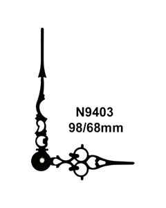 Clock Hands N9403 Black 68/98 mm